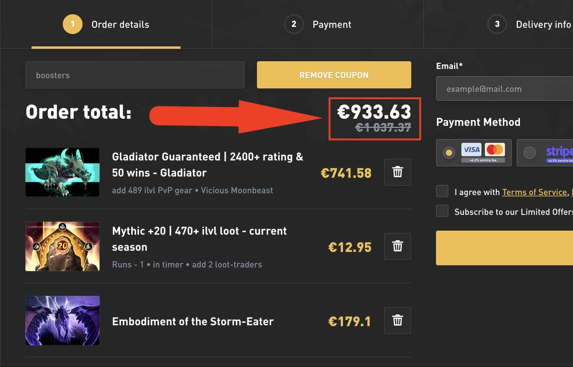 applied coupon code Boosthive